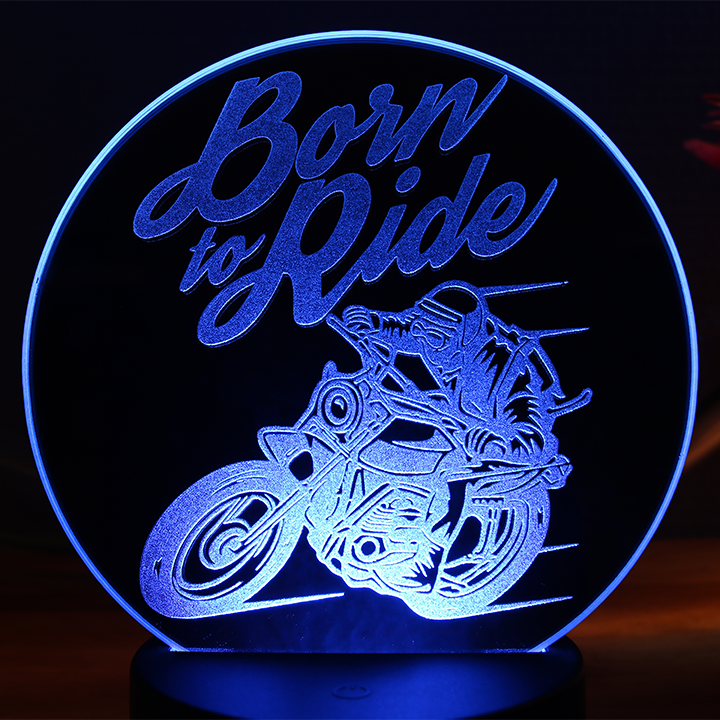 Miniature : Lampe LED Miroir Born to Ride