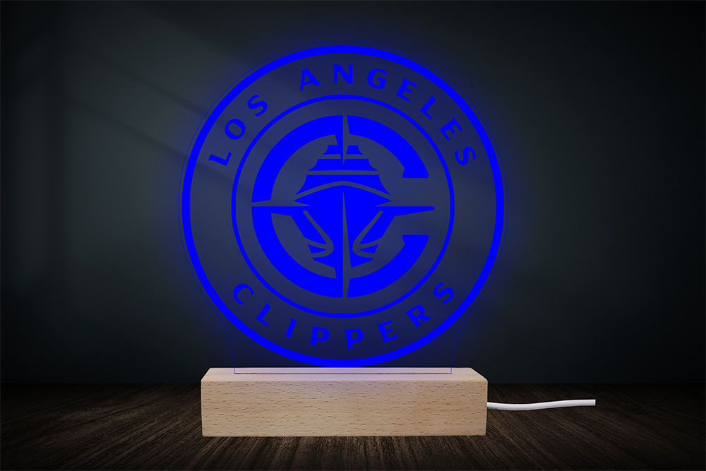 Lampe Led logo LA Clippers - NBA | idée cadeau basket | décoration pour basketteur