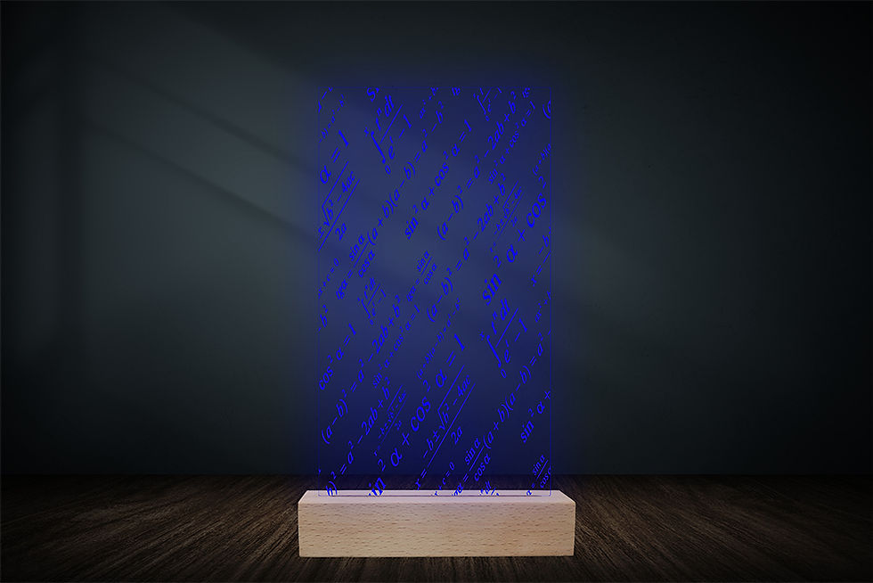 Lampe led calculs mathématiques | lampe design