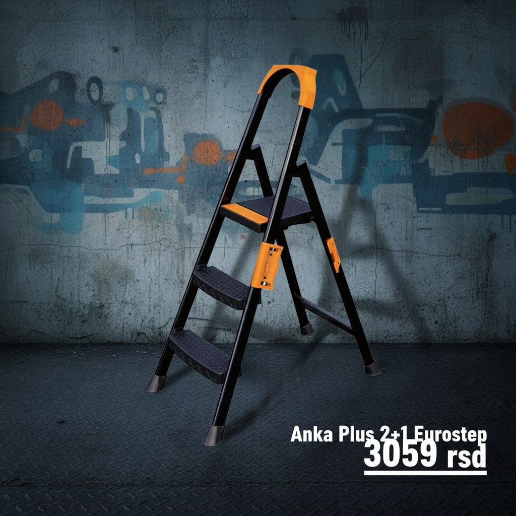 Merdevine metalne 122 Anka Plus 2+1 Eurostep