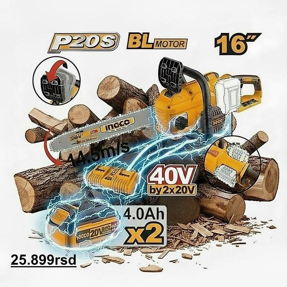 Thumbnail: Ingco Aku lančana testera 16" 40V CGSLI401682