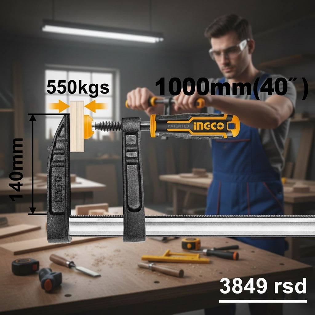 Ingco F stega 140x1000mm HFC021404