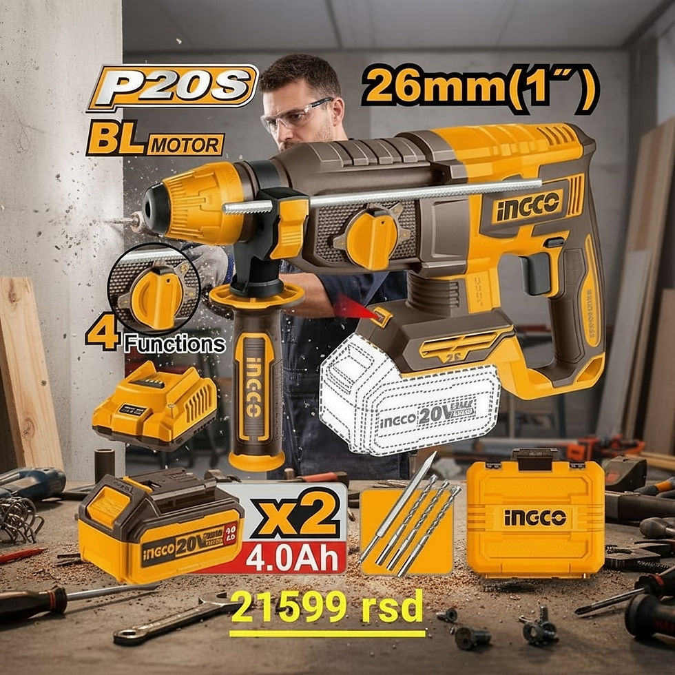 Ingco Aku čekić bušilica 2.5J CRHLI202682E