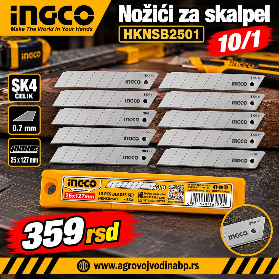 Ingco Nožići za skalpel 10/1 HKNSB2501