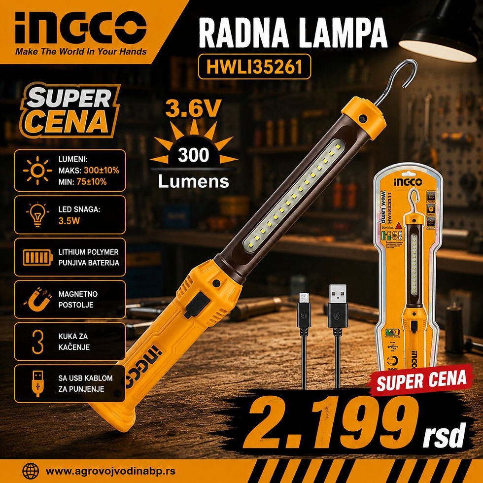 Ingco Radna lampa 75-300 lumena HWLI35261