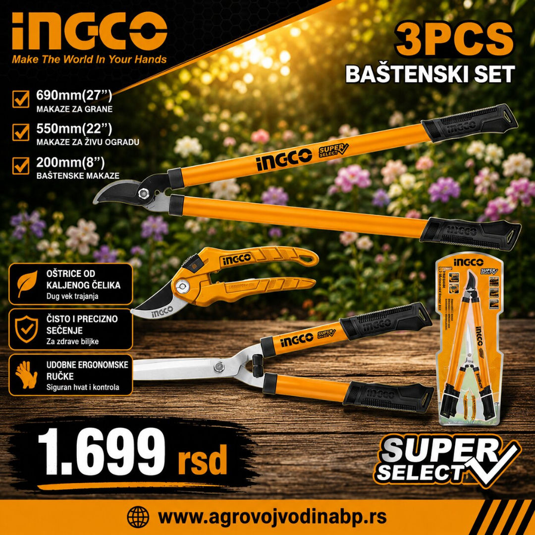 Ingco 3-delni baštenski set HLT78033