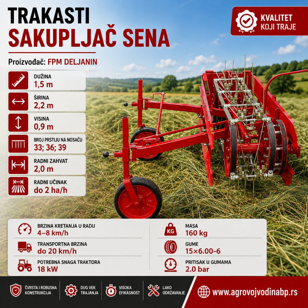 Trakasti sakupljač sena Deljanin