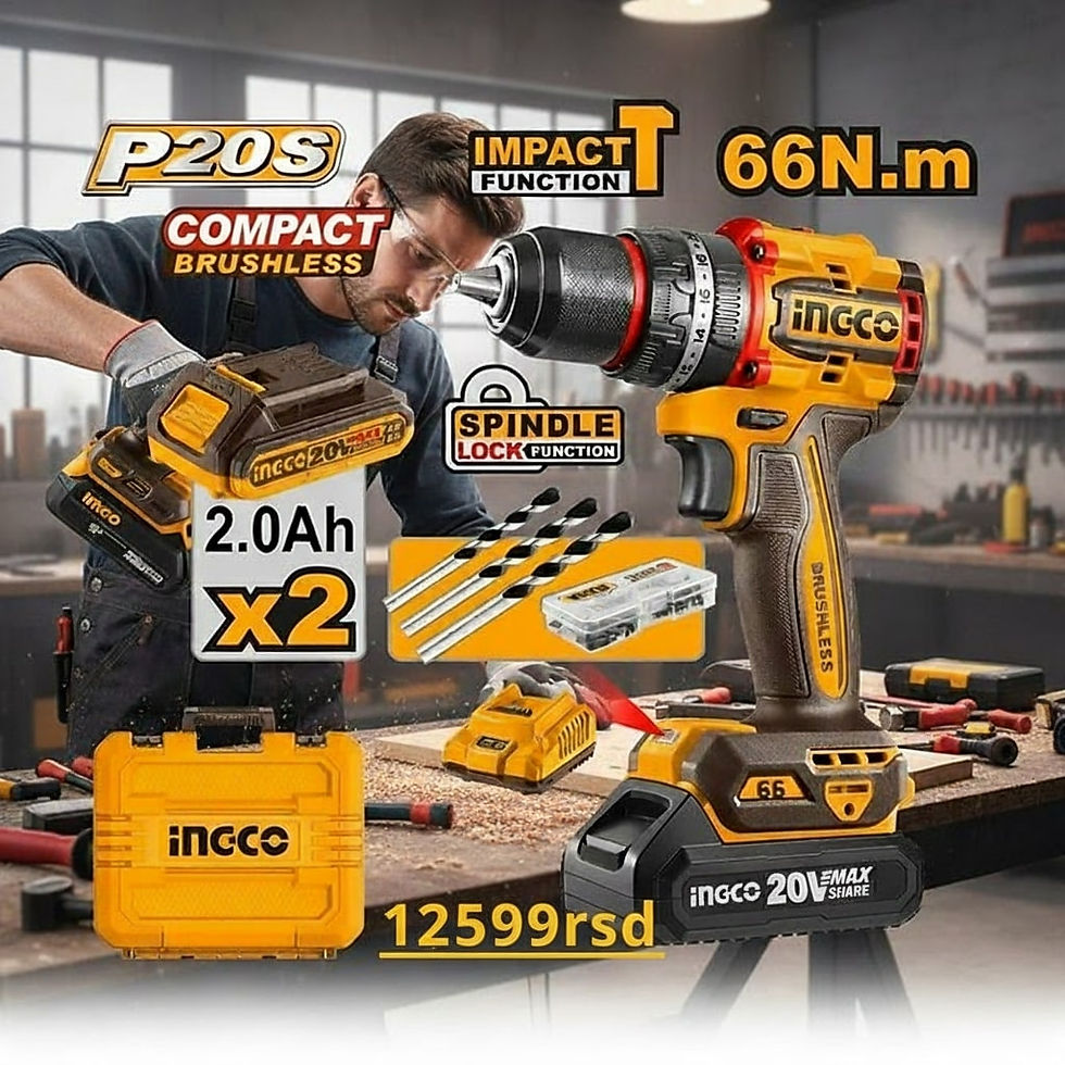 Ingco Aku udarna bušilica 66Nm 20V CIDLI20668E