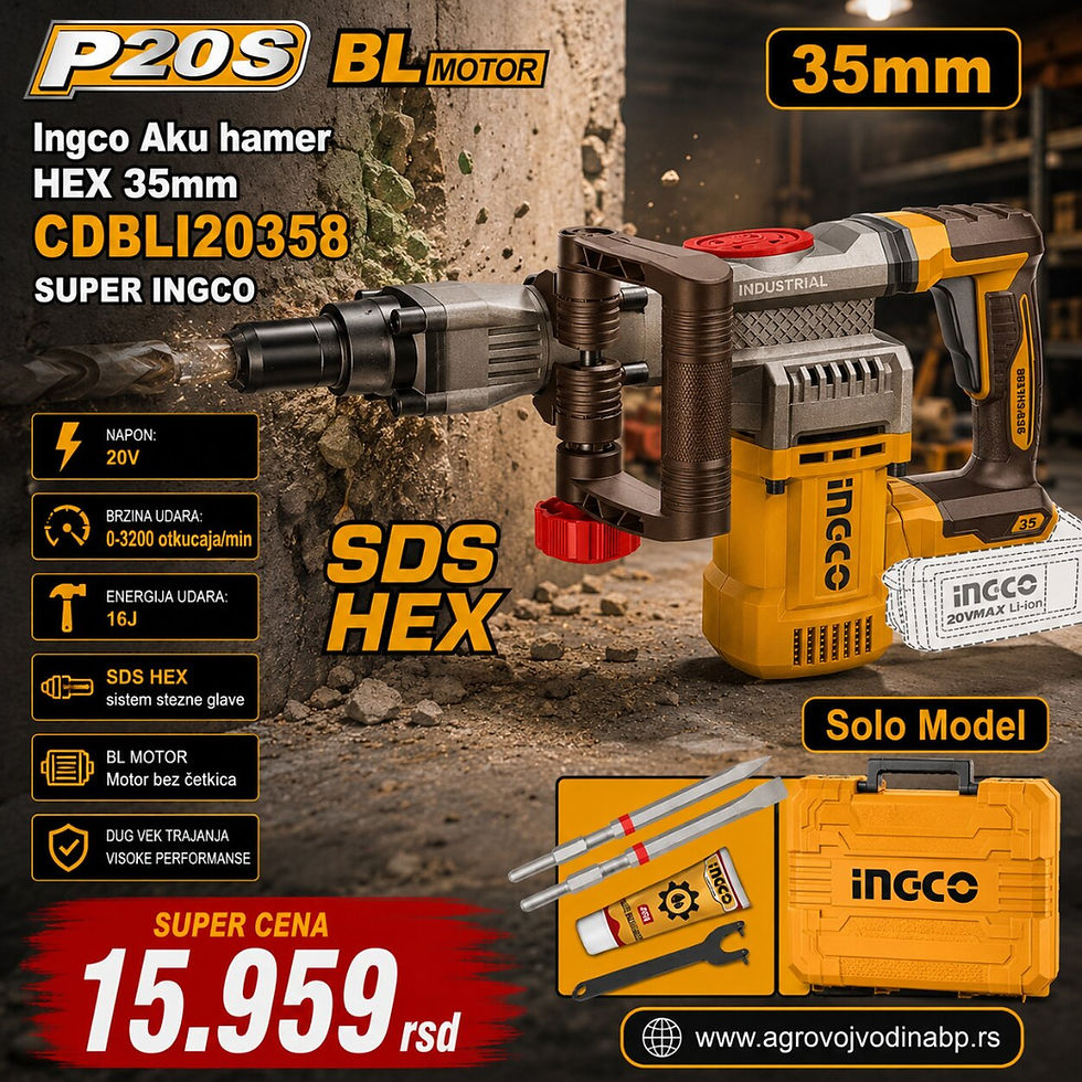 Ingco Aku hamer HEX 35mm CDBLI20358