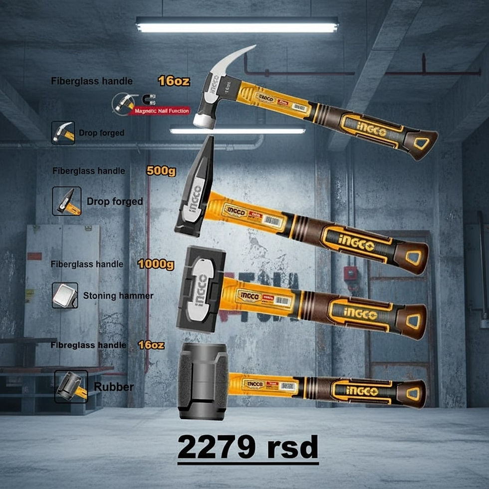 Ingco Četvorodelni set čekića HCH9004