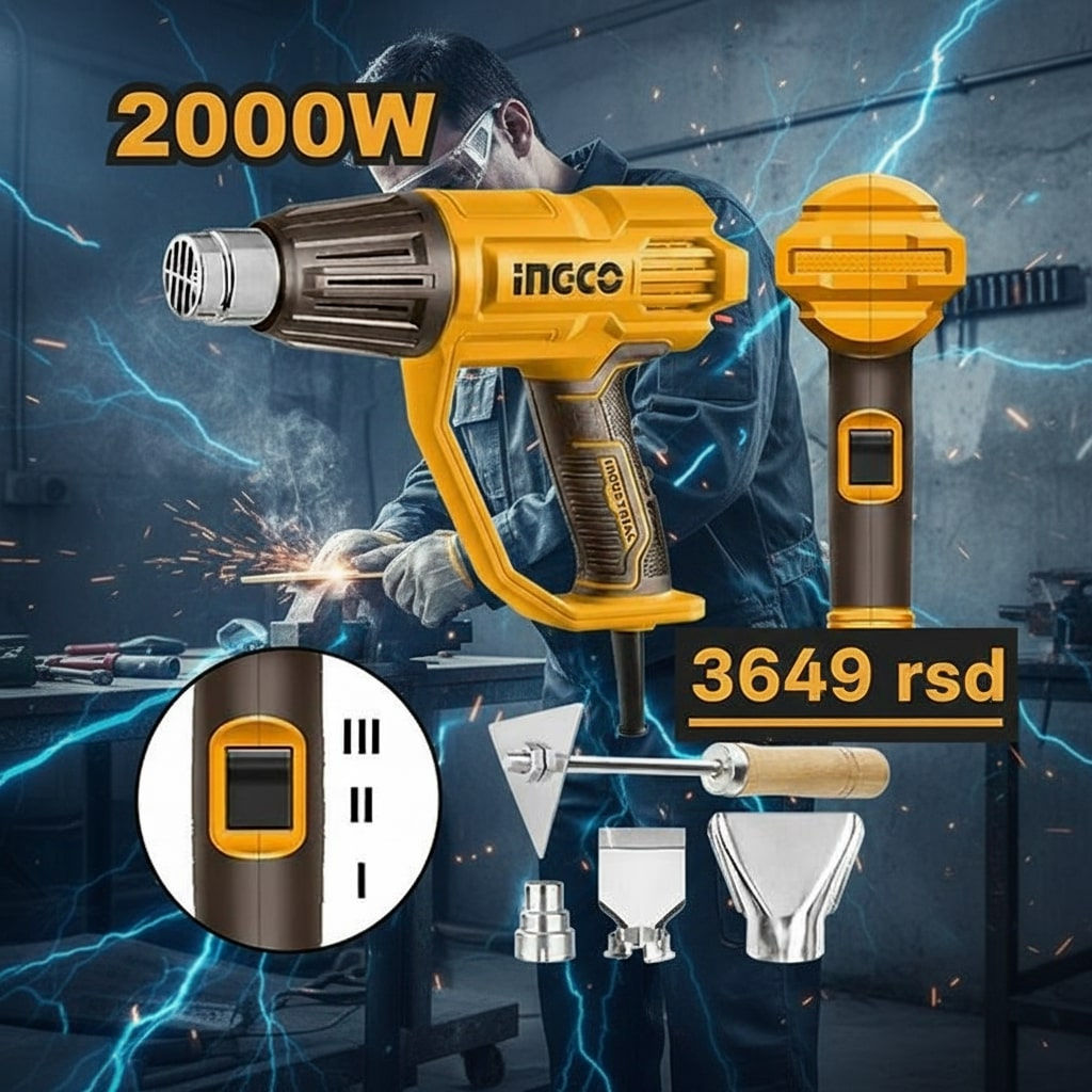 Ingco Pištolj vrelog vazduha 2000W HG200047