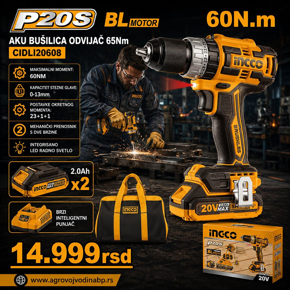 Ingco Aku bušilica odvijač 65Nm 20V CIDLI20608