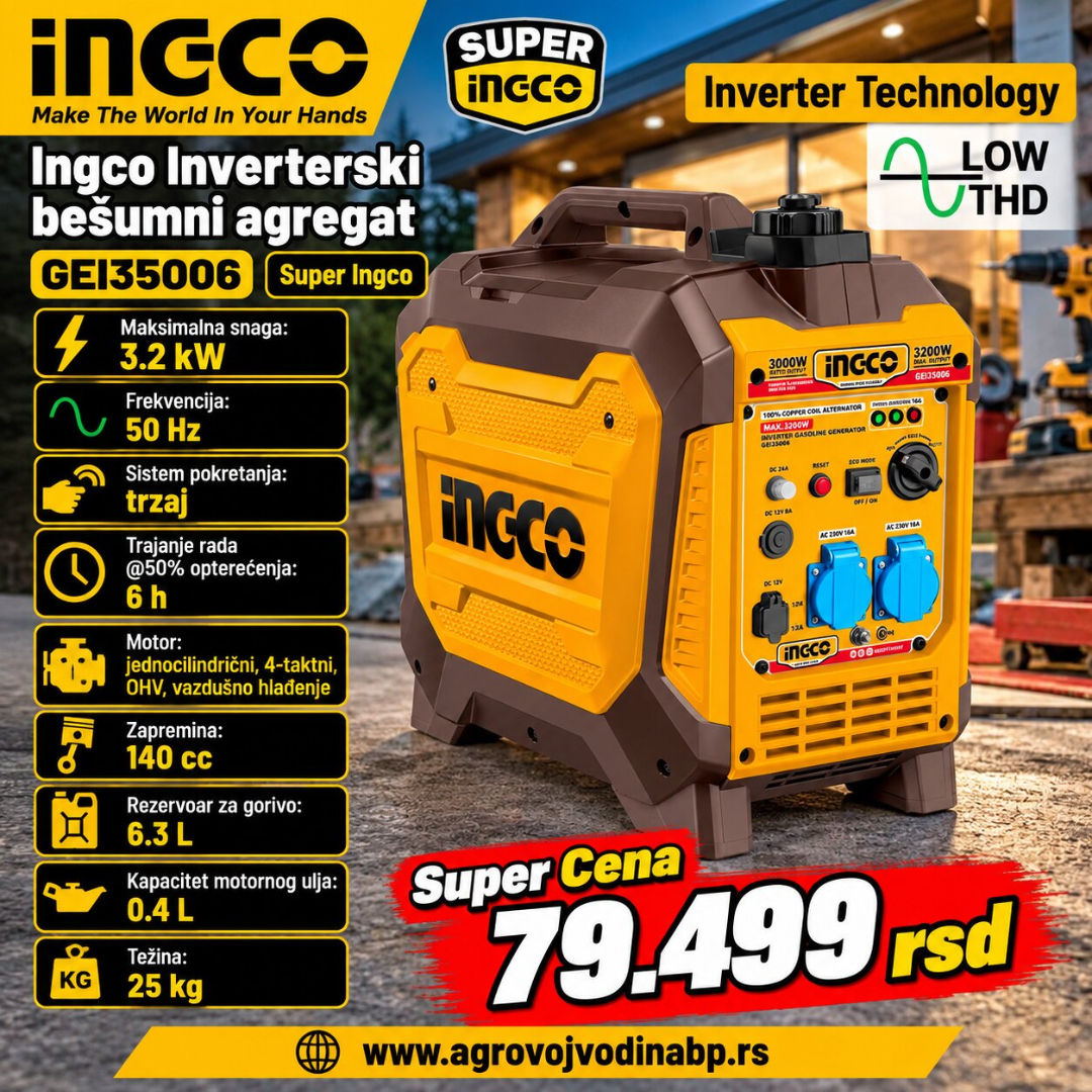 Ingco Inverter generator 3.2KW GEI35006
