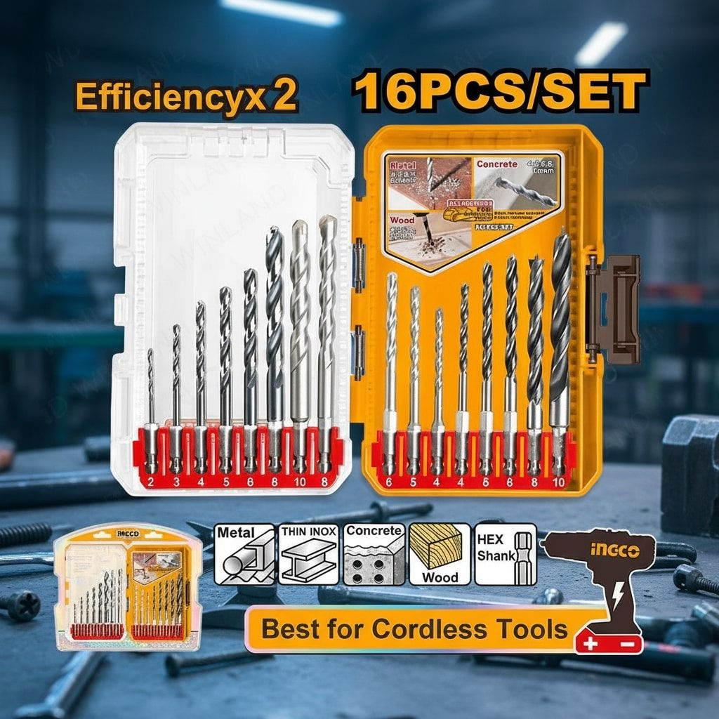 Ingco Set burgija u koferu 16/1 AKDL11608