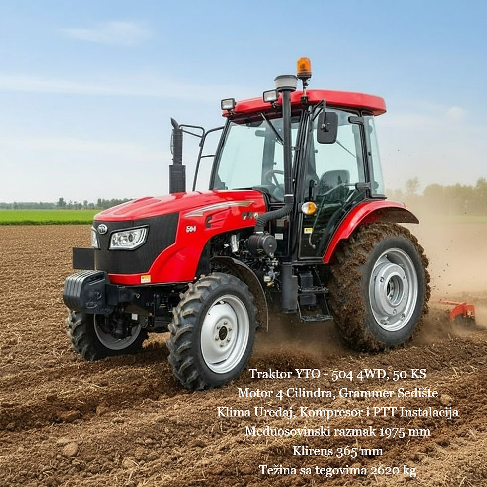 Traktor YTO - 504 4WD, 50 KS