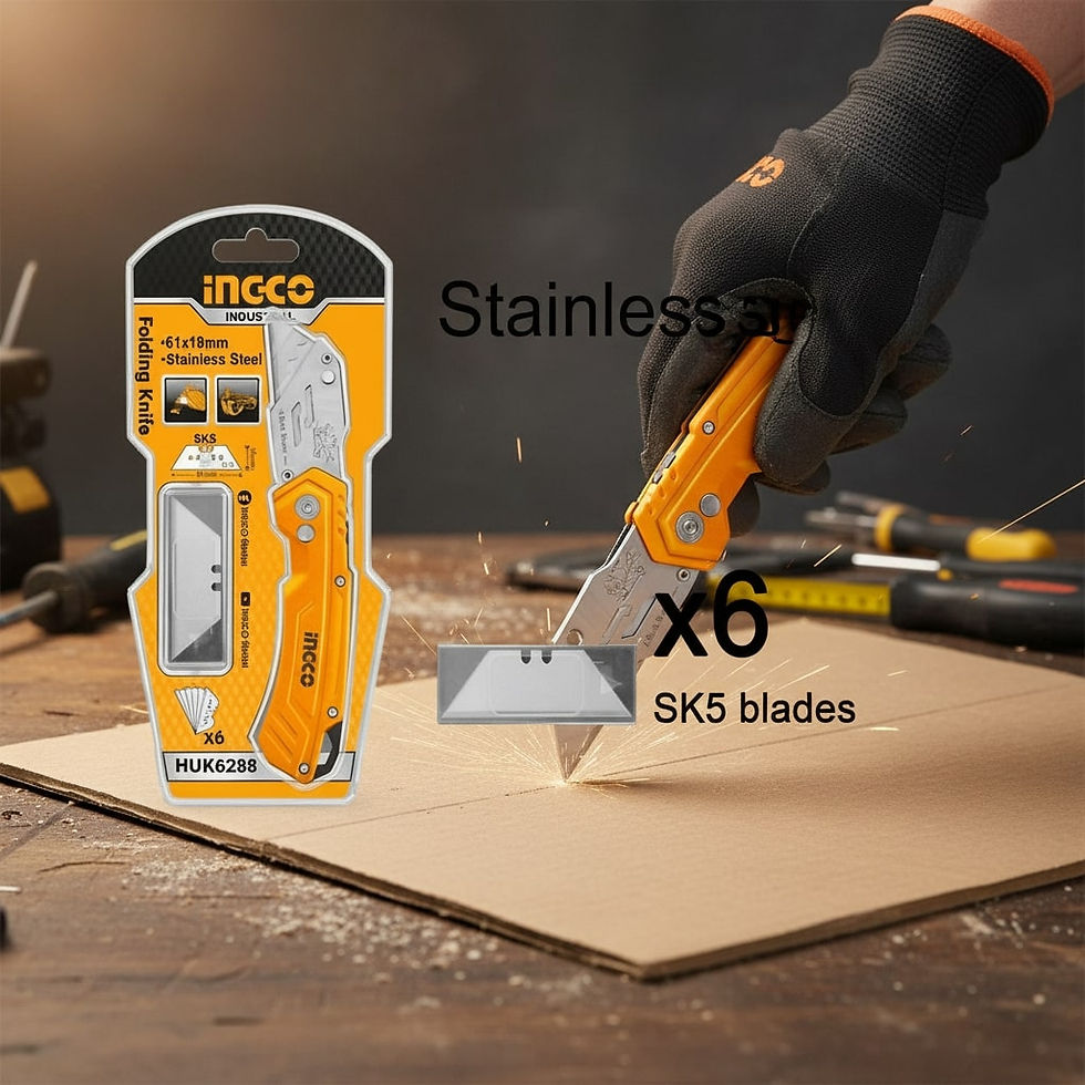 Thumbnail: Ingco Trapezni skalpel 61x19 žuti HUK6236