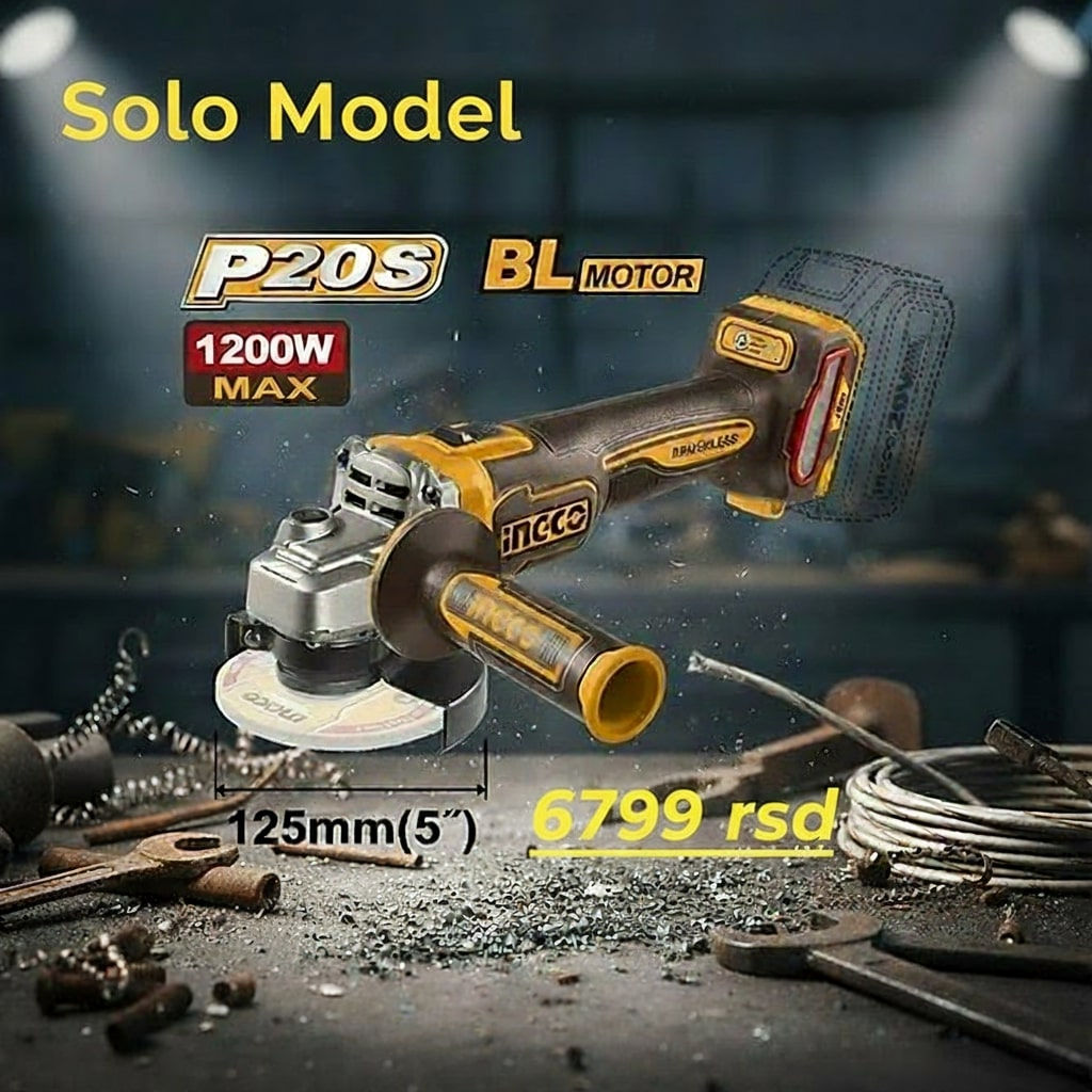 Ingco Aku ugaona brusilica 125mm 9000o CAGLI221253