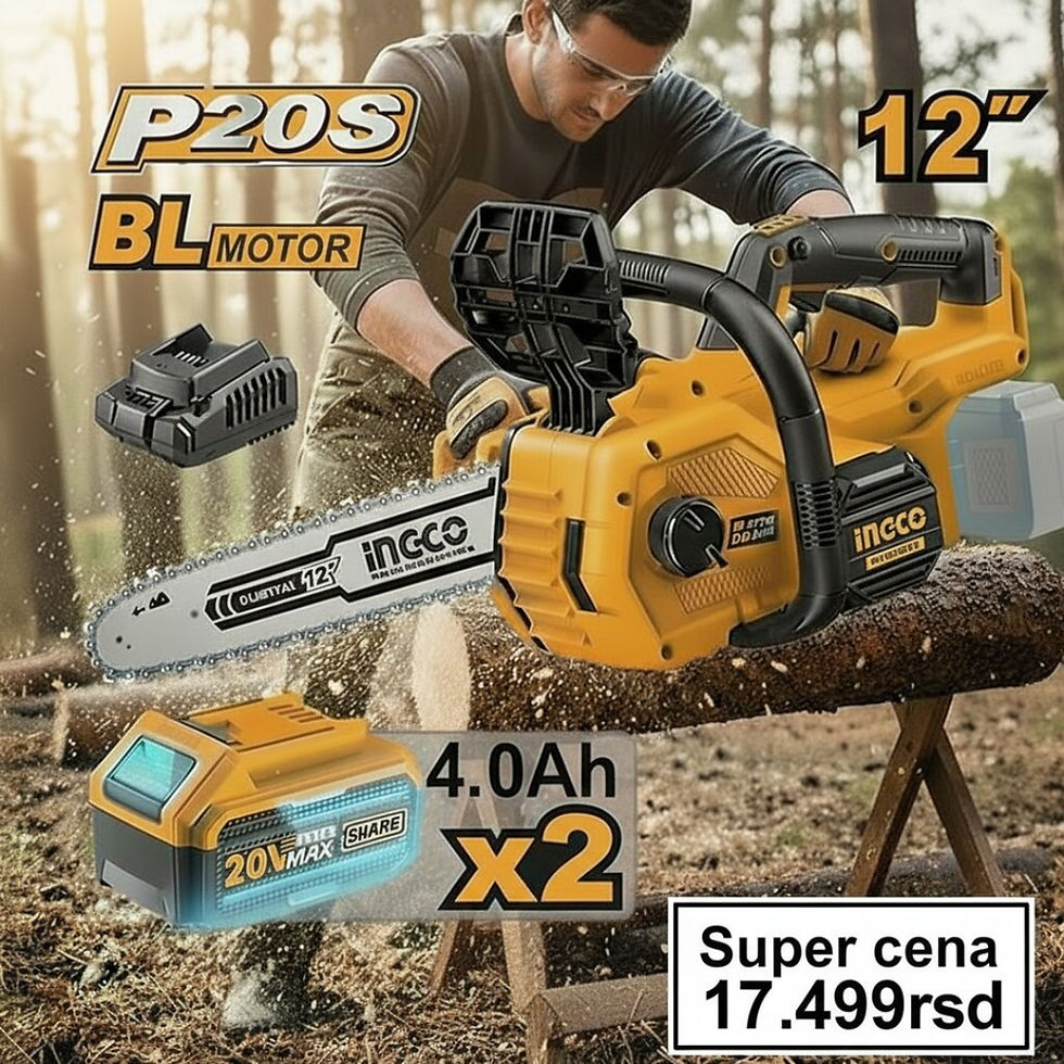 Thumbnail: Ingco Aku lančana testera 12" 20V CGSLI201286