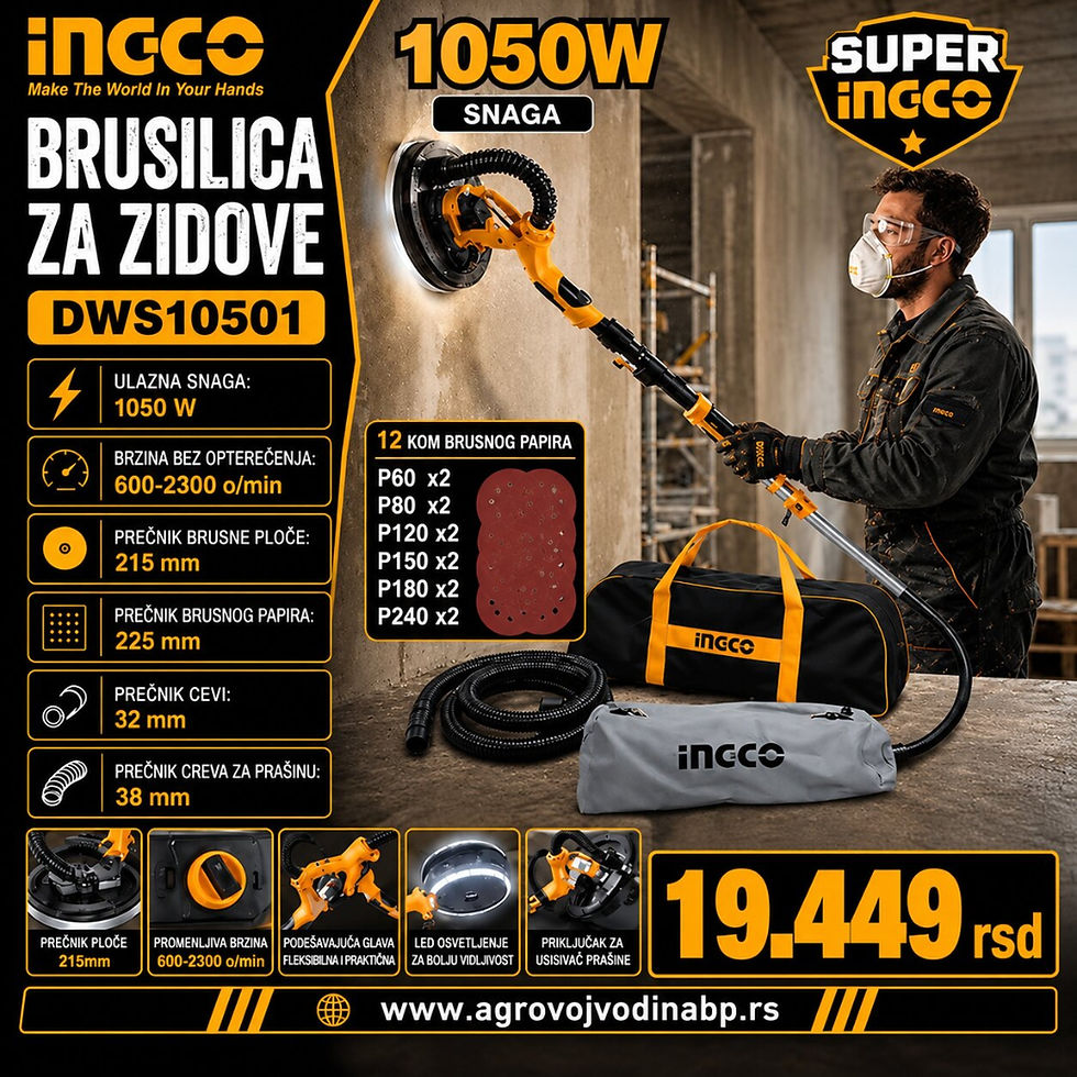 Ingco Brusilica za zidove 1050W DWS10501
