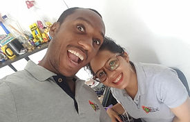 Letra Caribe teachers, Gustavo and Yanuba.