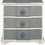 Miniatura: Mesilla de noche madera lavada 3 cajones 2 colores 55x35x55 cm