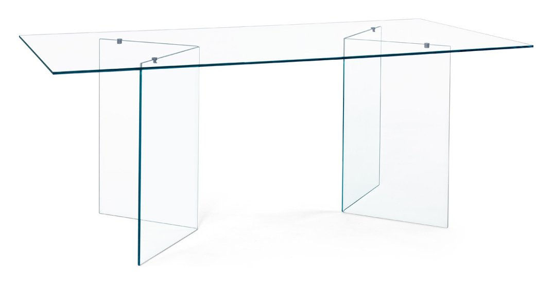 Mesa de comedor transparente 180x90x75 cm