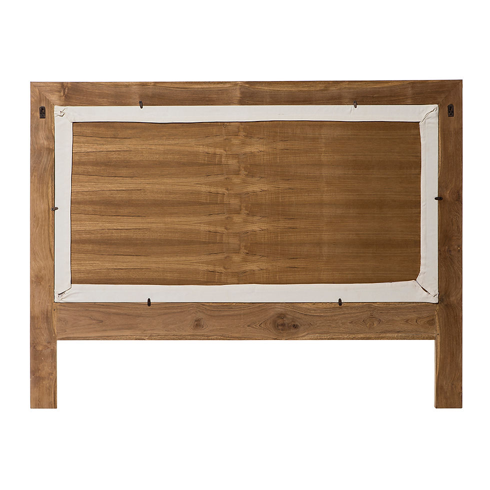 Miniatura: Cabecero madera de teka y lino varias medidas