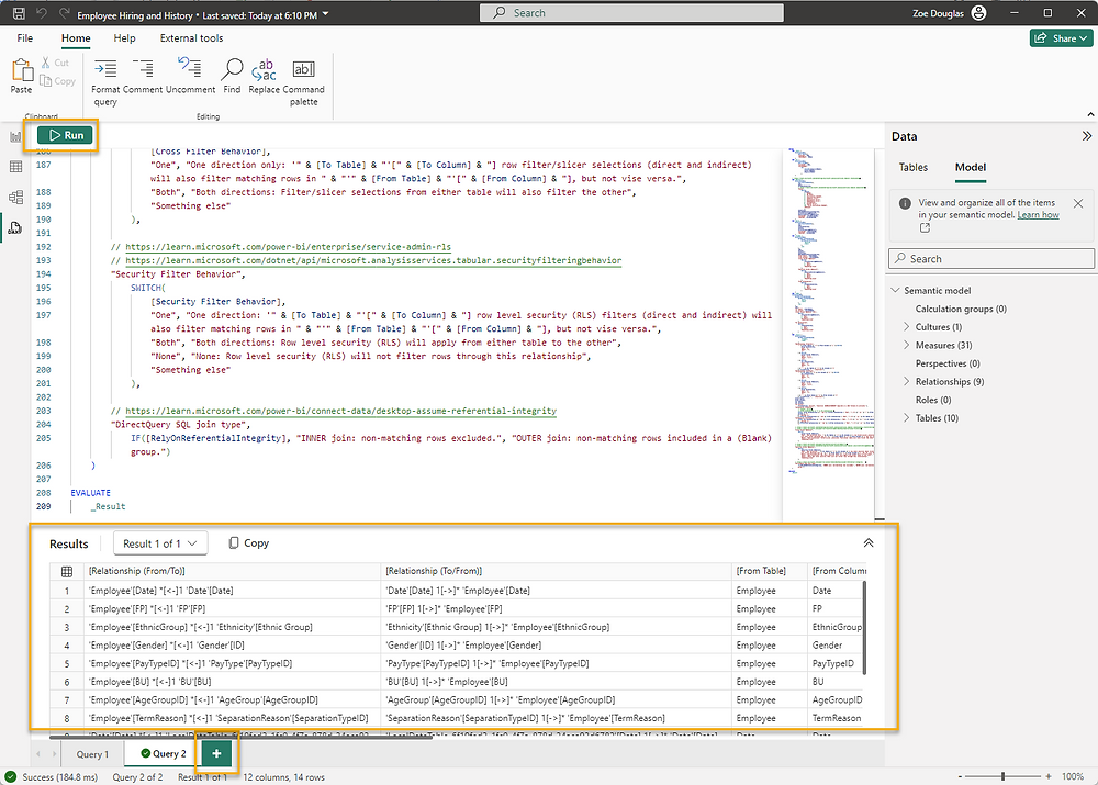 Complex Dax Query Syntax Relationships DAX query (using INFO.RELATIONSHIPS)