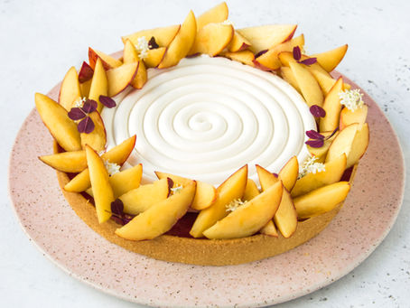 Peach Tart with Elderflower