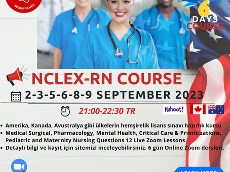 🖍️NGN Nclex Course 2-3-5-6-8-9 September 2023 kurs kayıtlarımız başlamıştır...