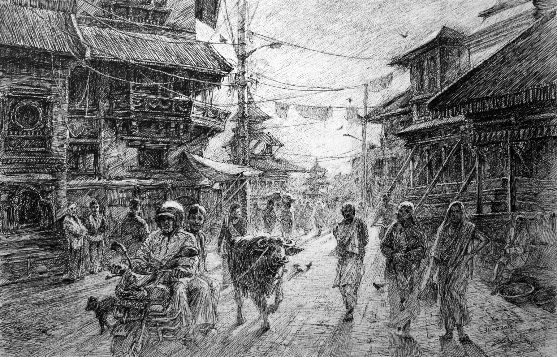 Crowd in Kathmandu