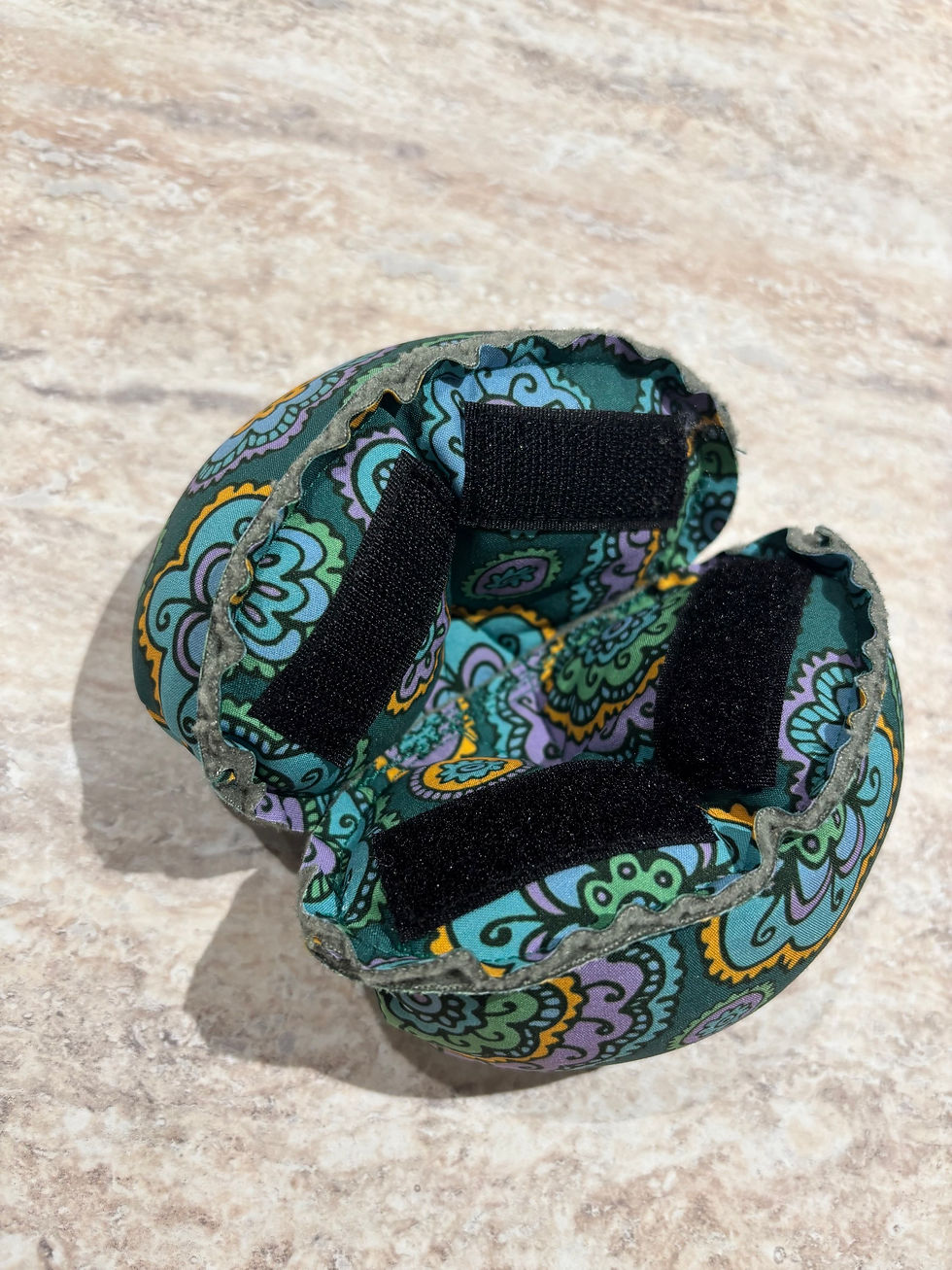 Miniature : Balle façon clam - Balle pour cacher des friandises - mandala vert