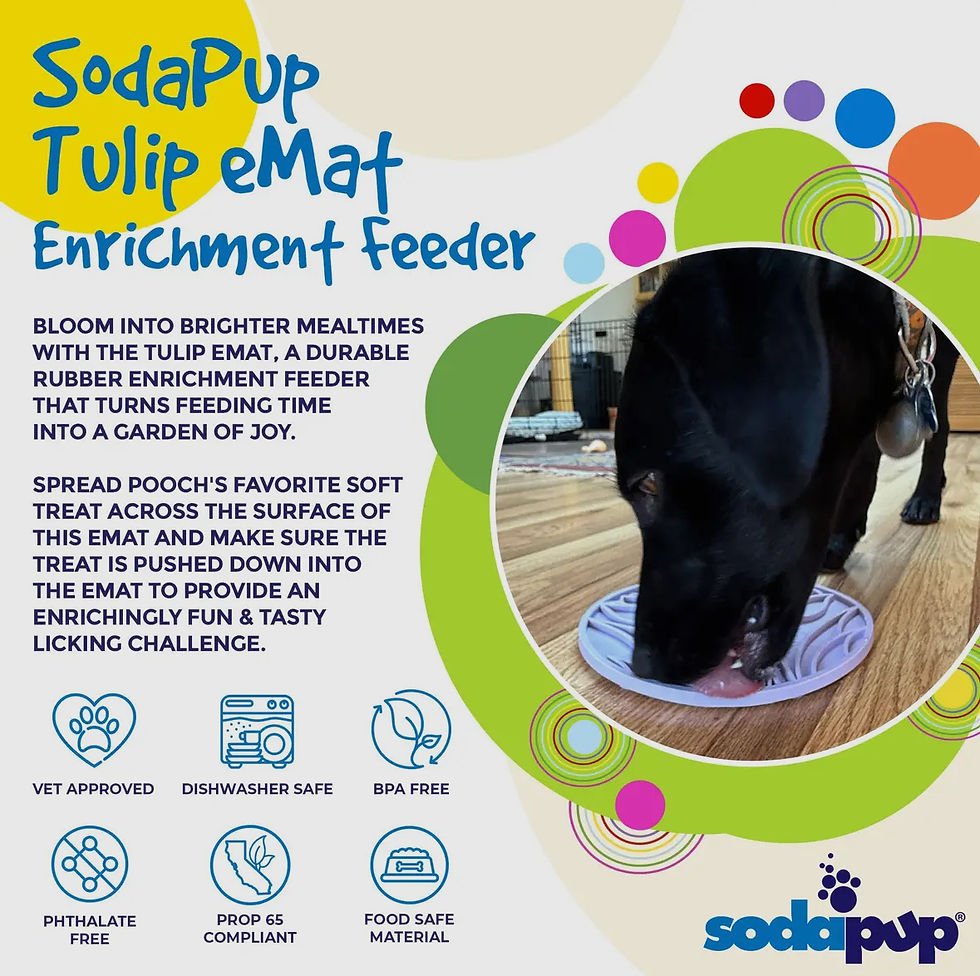 Miniature : Tapis de léchage Sodapup TULIPES- Tapis d'occupation pour chien et ch