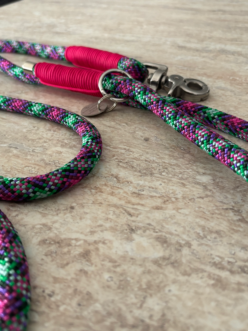 Miniature : Laisse PPM 2m - Corde "WILDBERRY" - finition Framboise