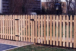 Space Picket Wood Fence Longwood