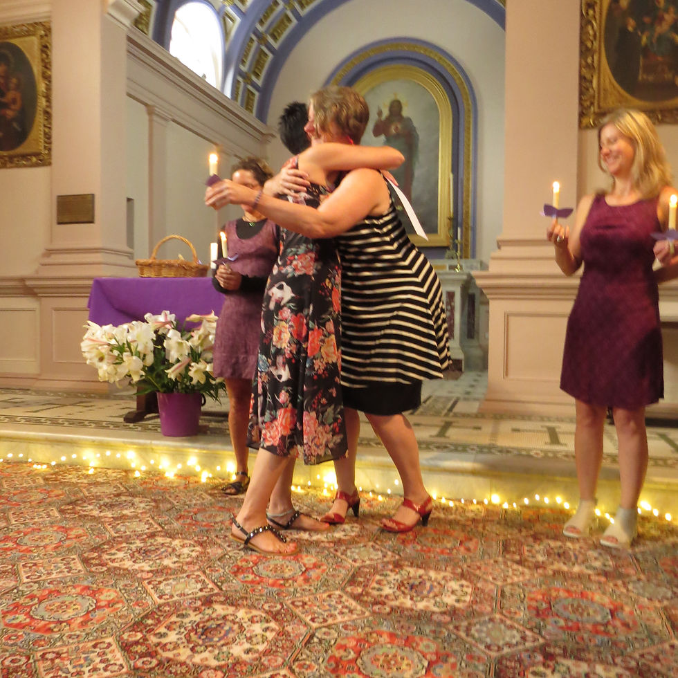 Nicole congratulating Julie Cooper