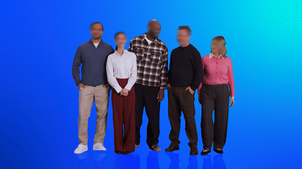 Plaid shirt replaced with grey shirt in 4K commercial footage