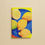 Miniature : Carnet illustré Hello couleur représentant une composition de citrons jaunes sur assiette bleue, papeterie française.