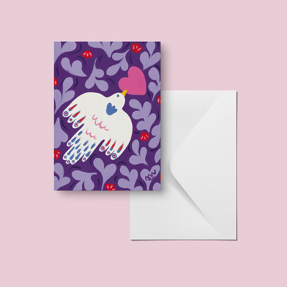 Miniature : Pack 5 cartes pliées - Thème Amour 1