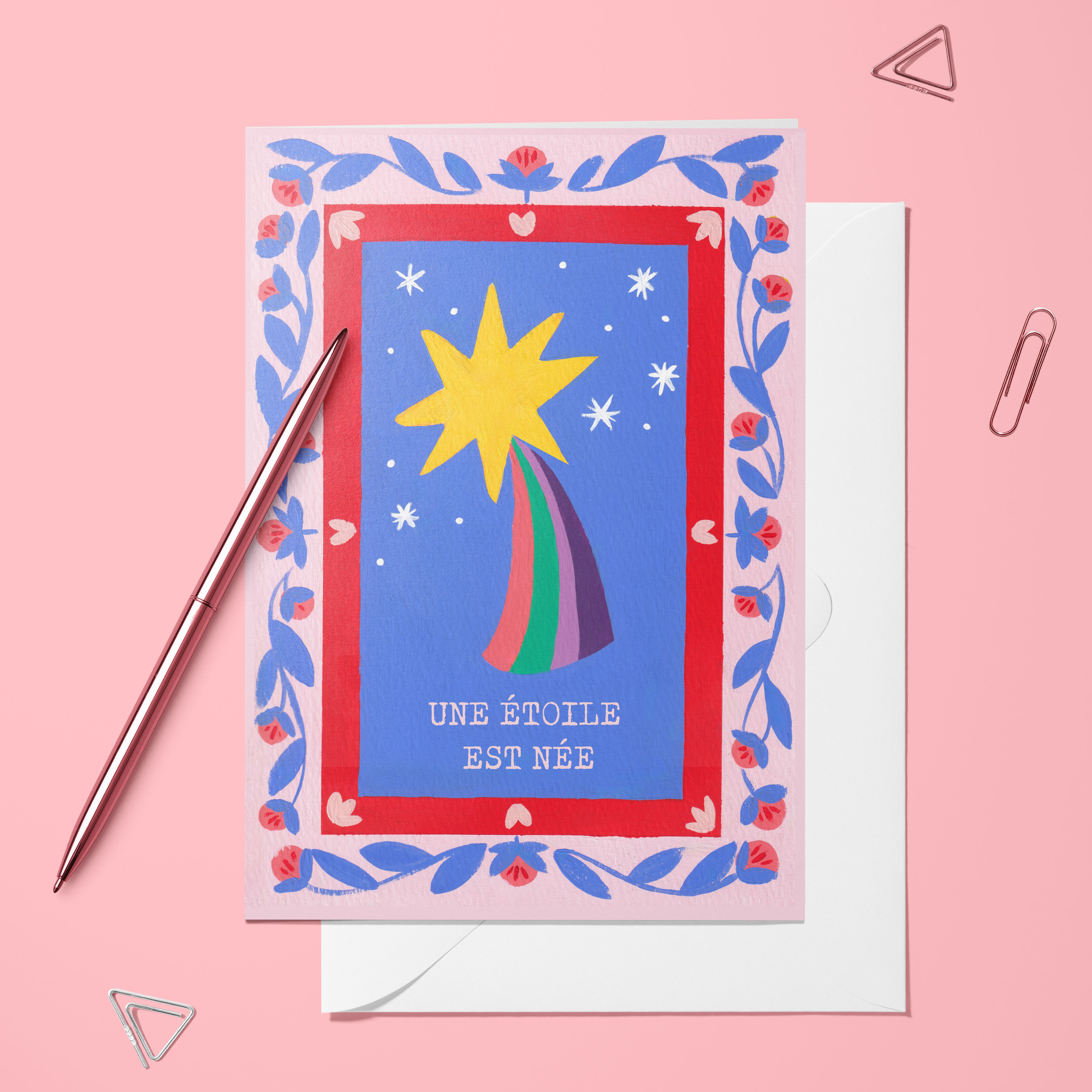 Carte pliée – Une étoile est née