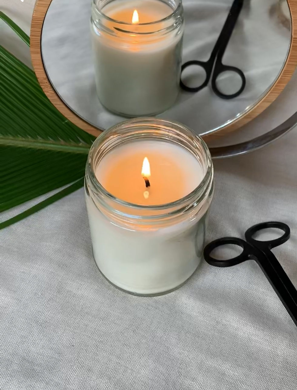Thumbnail: Clear jar candles with gold lids
