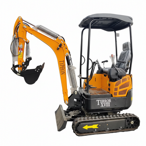 4,000 lbs Terror XVIII Mini Excavator, EPA Certified KUBOTA D902 Diesel Machine