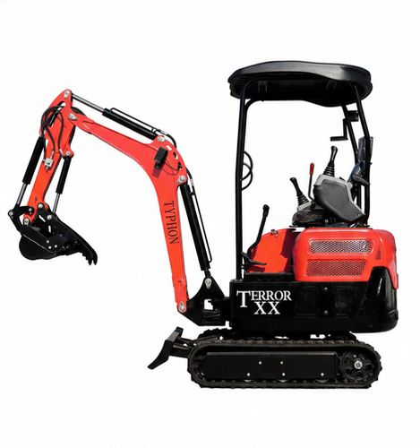 2025 4,000 lb TYPHON TERROR XX Mini Excavator Rubber Track with Kubota D902