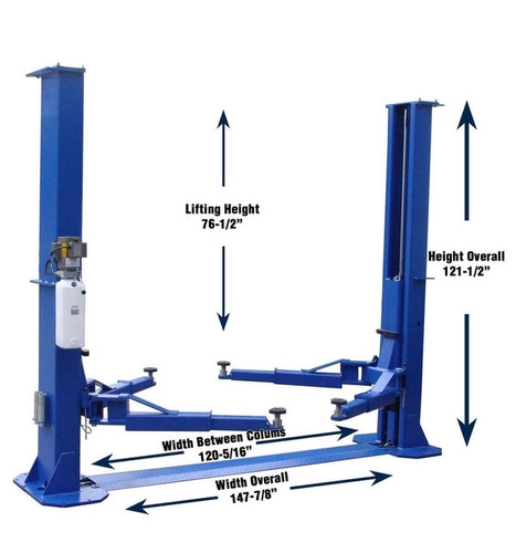 Tuxedo TP12KFX 12,000 lb Two Post Floor Plate Lift