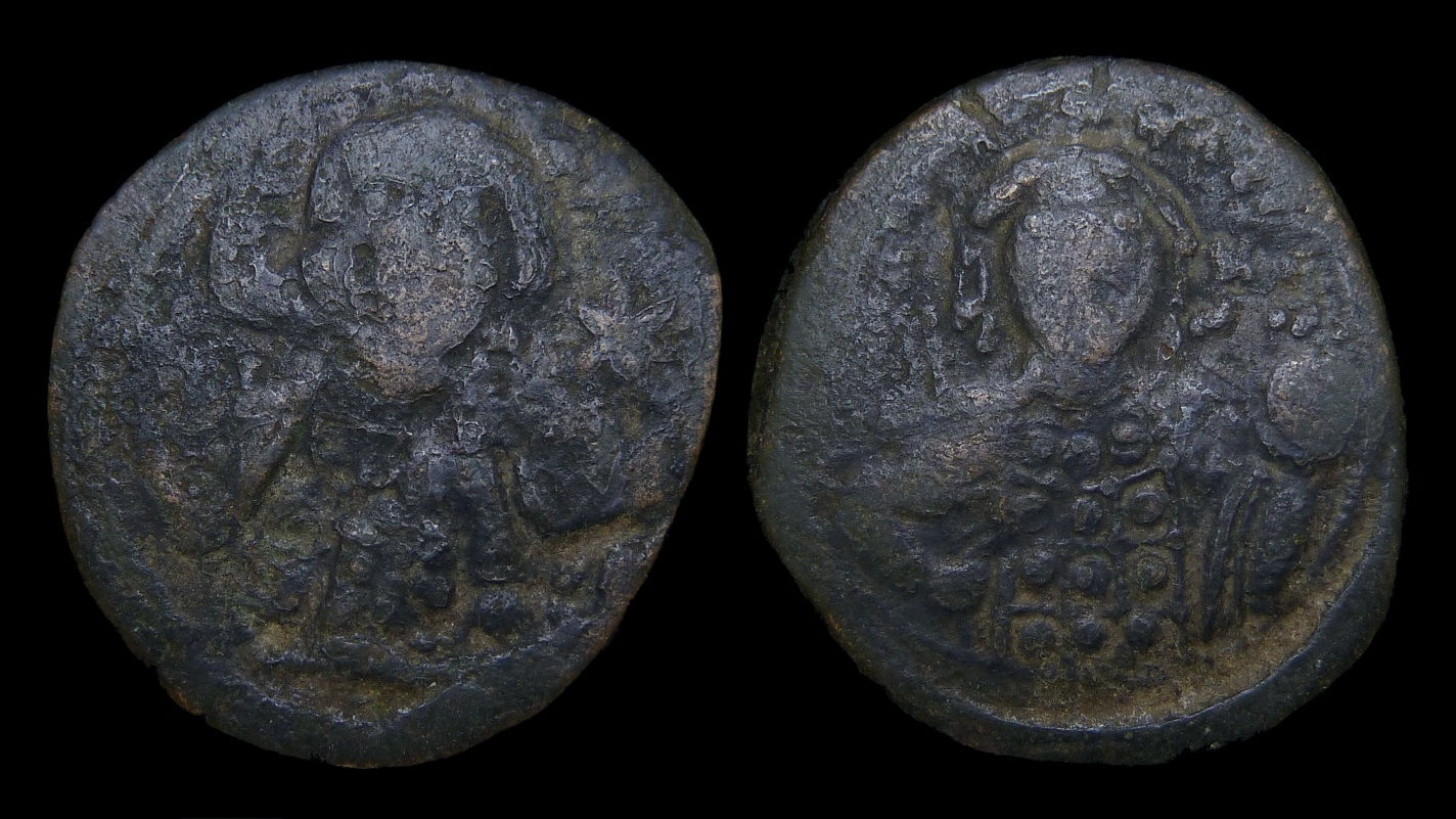 BYZANTINE EMPIRE . Michael VII Ducas, AD 1071-1079 . AE Follis . Constantinople