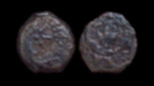 JUDAEA, Alexander Jannaeus, 103-76 BC . AE Lepton . Widow's Mite of the Bible