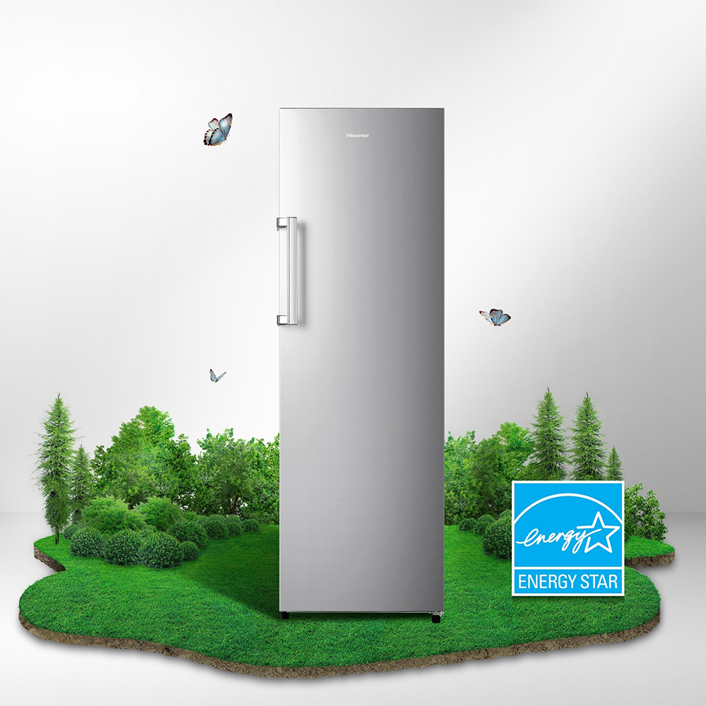 Hisense HFU101N1AVE 10.2 CuFt Garage Ready Upright Freezer on Fridge.com