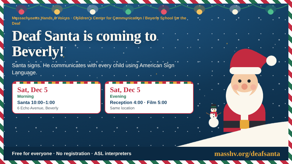 Deaf Santa - The Children's Center for Communication / Beverly School for the Deaf