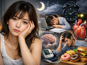 睡眠不足が続くと最も総合的に関係しやすいのは？