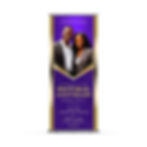 Pastoral Anniversary: Elegant Purple & Gold Frame Banner